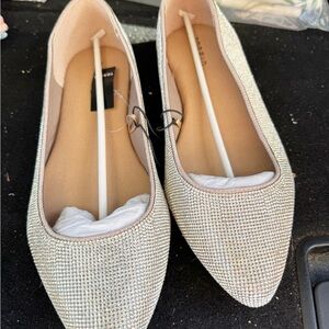Torrid Silver Sparkle Women's Flats Size 10.5